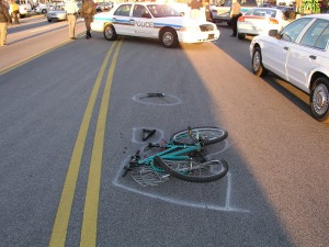 Bicycle Accident involving dump truck